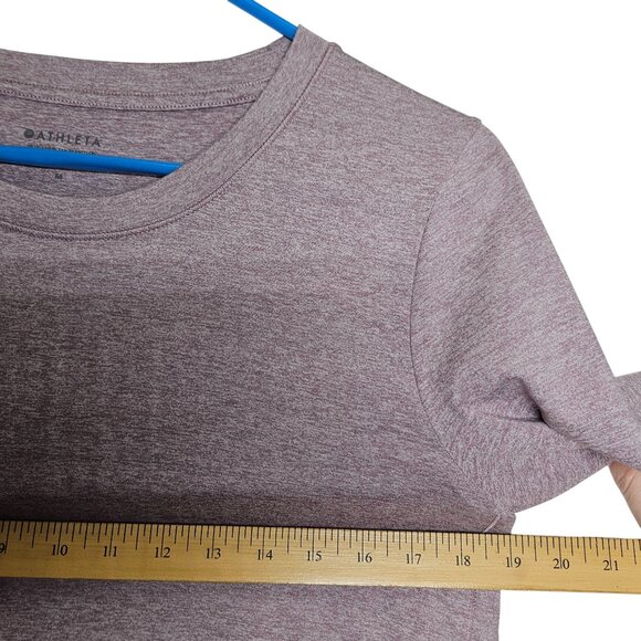 Athleta Womens Long‎ Sleeve Heathered Purple Thumbhole Athletic Top M Gorpcore - Picture 7 of 8
